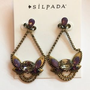 Silpada glamorous earrings with Swarovski crystals